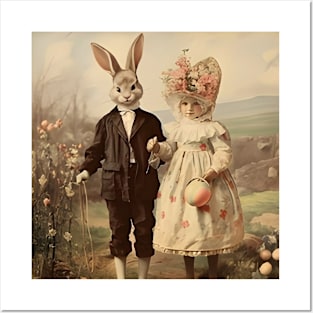 Vintage Easter Postcard Design Posters and Art